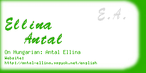 ellina antal business card